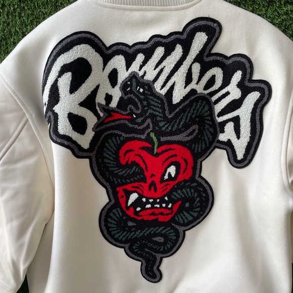 WTAPS SUPREME VARSITY WOOL and LEATHER JACKET /BNWT SIZE Large - Picture 7 of 9